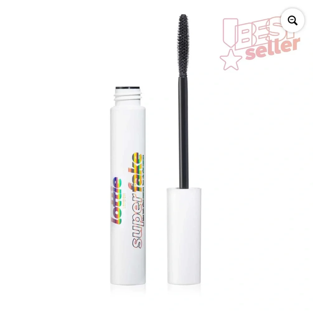 Lottie London Superfake Mascara, Ultra Lengthening Vegan, Longwear Black, 2 pack